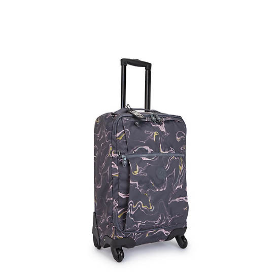 Walizki Kipling Darcey Small Printed Carry-On Rolling Niebieskie | PL 1471OK